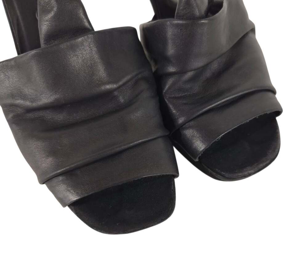 AllSaints Gamma Perspex Sandals US 9 EU 39 Womens Black Wedge Heel $250 - Picture 4 of 9